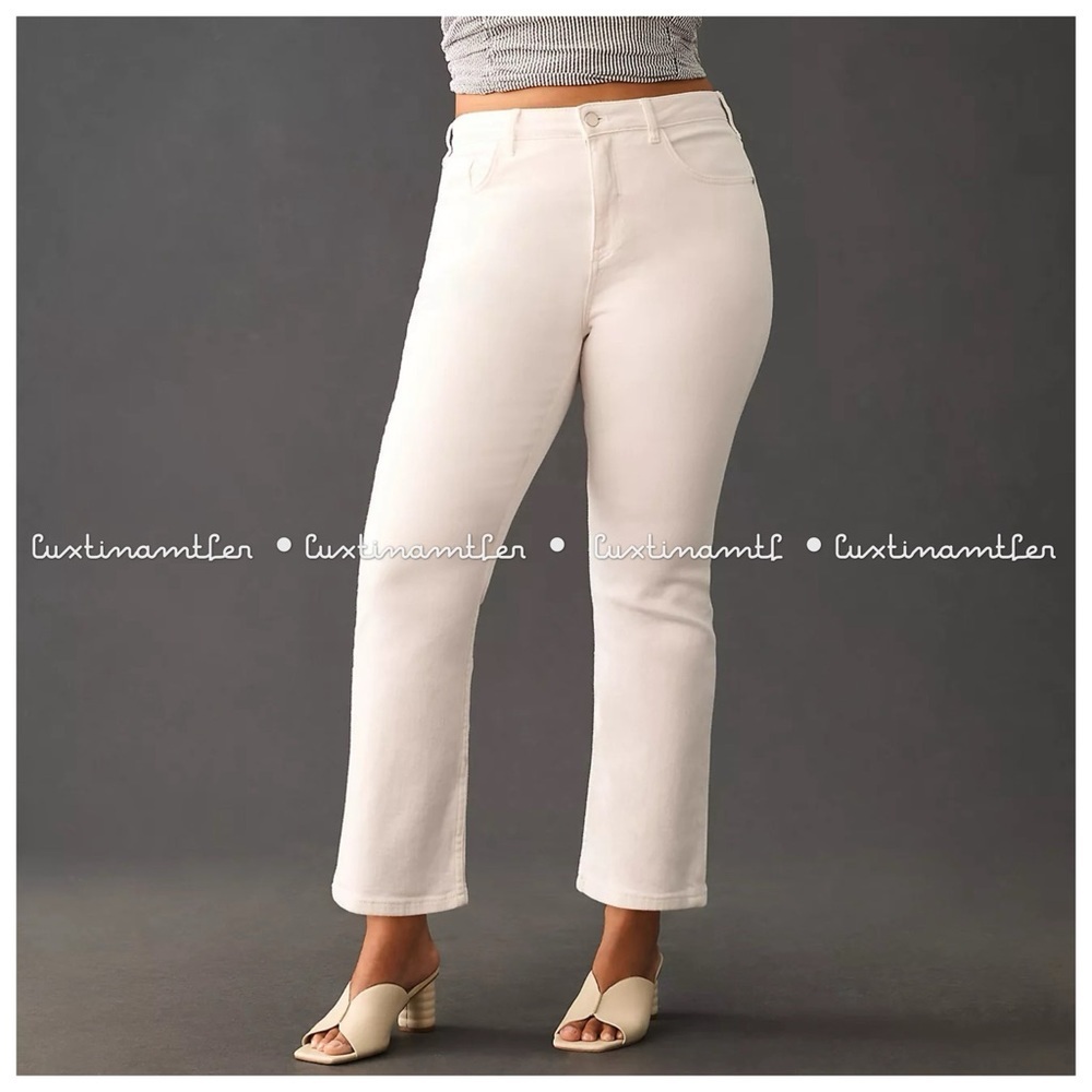 Anthropologie Yaya Mid-Rise Crop Flare Jeans by Pilcro